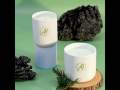 400 g gratis monster witte metalen deksel keramiek pot geurkaars 10 * 10 cm