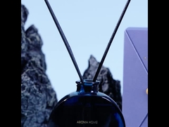 Vintage elegante decoratie glazen fles rietverspreider 100 ml met stokken geschenkdoos