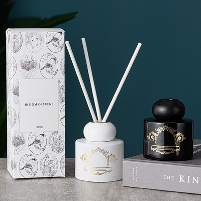 OEM ODM Literatuur Zwart Wit Fles Geur Reed Diffuser Biologisch Private Label