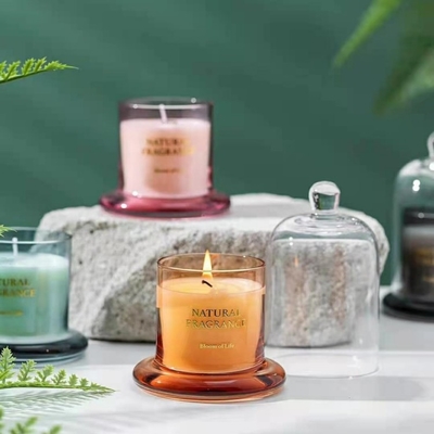 Van de Douanerose amber ebony fresh spring cream coffee van het voorraadetiket Grote de Groottewas Bemerkte Kaarsen in Kruik met Klokdeksel