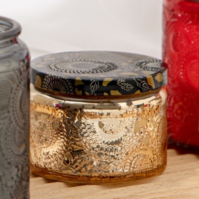Van het de Gift Vastgesteld Soja In reliëf gemaakt Patroon van de Aromatherapygeur Geestelijk de Kaars Privé Etiket