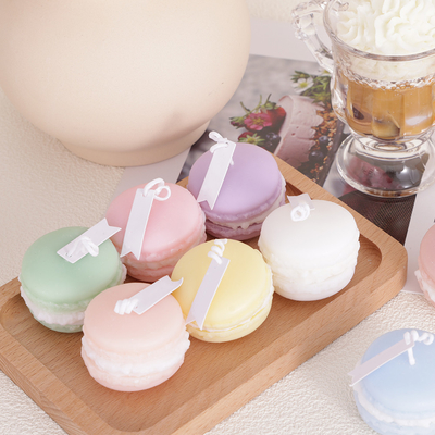 De privé Kaars van het Aromamini soy wax macaron handmade van het Etiketfruit voor Badkamers