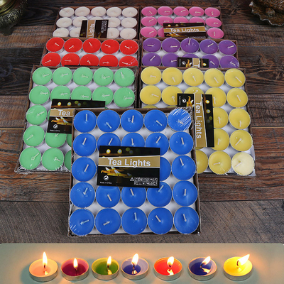 Het Aromatherapyhart vormde Rookloze Tealight-Sojawas bemerkte Kaarsen 50 PCs