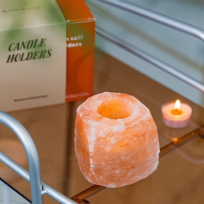 Aromatherapy Crystal Stone Rock Lamp Set 4 Tealight-Kaarshouder voor Huwelijk