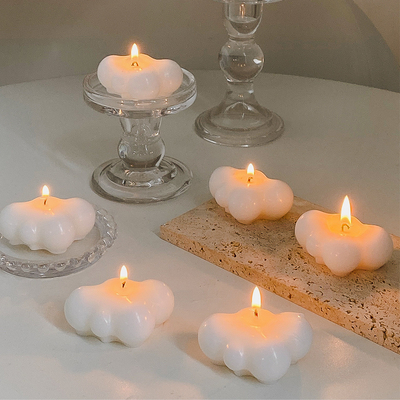 Aromatherapie Geschenk INS Ruimte Decoratie Op maat gekleurde witte wolk Geurende kaars