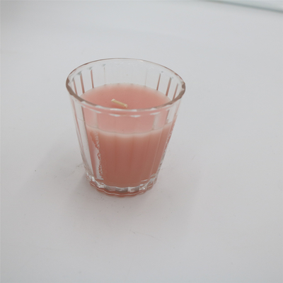 ODM 4oz Natuurlijke Roze Glaskruik Bemerkte Kaars voor Huisgeur