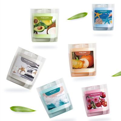 odm Aromahuis 4 Oz-Kaarsen van het Kruik de Kaars Bemerkte Duidelijke Glas