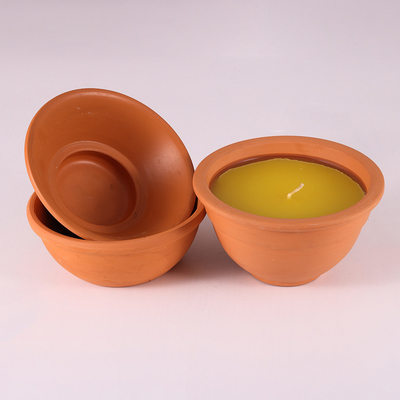 Binnen7oz Clay Pot Citronella Garden Candles voor Muggen