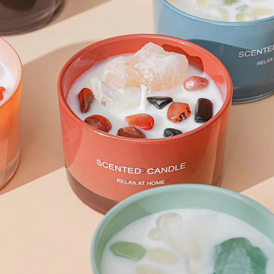 Was van de Eco de Vriendschappelijke 65g Soja met Steenkaarsen Amber Glass Candle