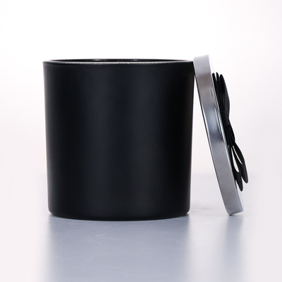 400g vrije van het het Dekselglas van het Steekproefblack metal Bemerkte Kaars 10*10cm Kruik