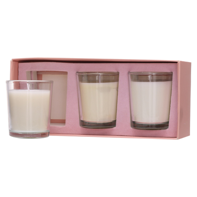 Van de Douanearomatherapy van het aromahuis van de het Glaskruik de Kaars Witte 70g*3 voor Huwelijksverjaardag