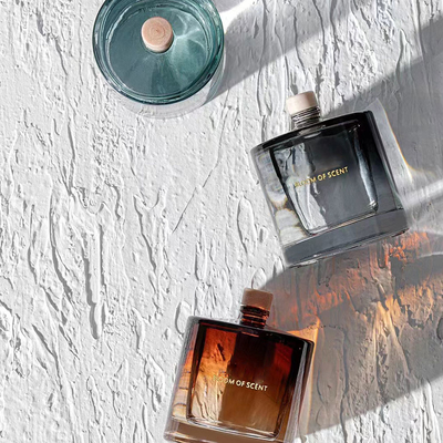 De Zaal van de cilinder Vierkante Fles Geurgeur Reed Diffuser With Gift Box