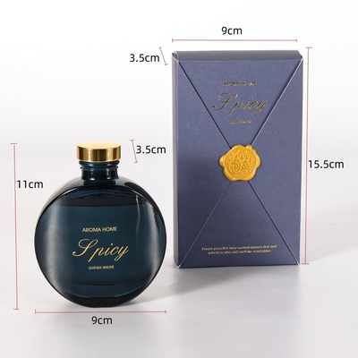 Vintage elegante decoratie glazen fles rietverspreider 100ml met stokjes geschenkdoos