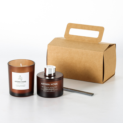 Luxe Geur Bruiloft Feest Pot Kaars Riet Diffuser Geschenkset Kleurrijke Wellness