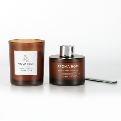 Luxe Geur Bruiloft Feest Pot Kaars Riet Diffuser Geschenkset Kleurrijke Wellness