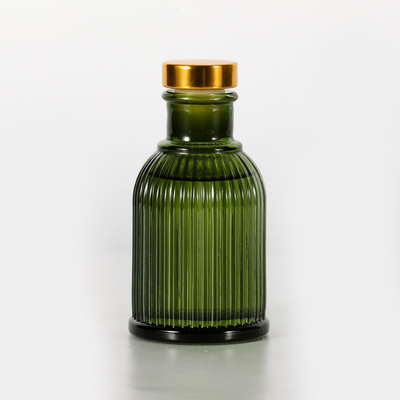 Garden Fragrance Glass Bottle Reed Diffuser Private Label 100ml met gouden metalen deksel