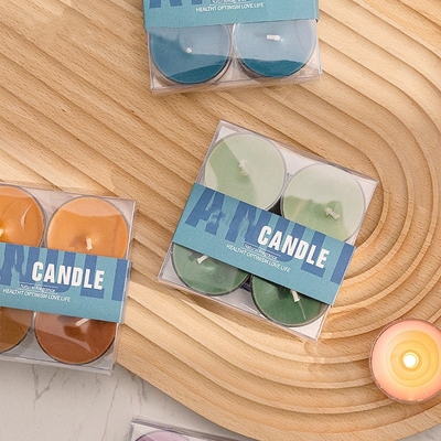 3 uur winkelen Geschenkdoos Aromatherapie Sojawas Kleuren Theelichtkaars Handgemaakt 4st