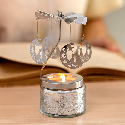 Ins Decor Relief Starry Sky Round Carousel Soy Wax etherische olie geurkaarsen