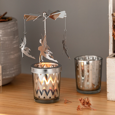 Glazen Pot Aromatherapie Geometrie Merry Go Round Geurende Soja Kaarsen Private Label