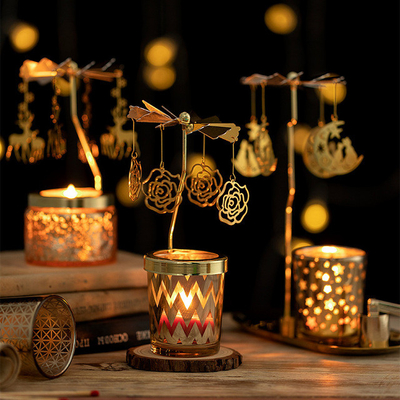 Glazen Pot Aromatherapie Geometrie Merry Go Round Geurende Soja Kaarsen Private Label