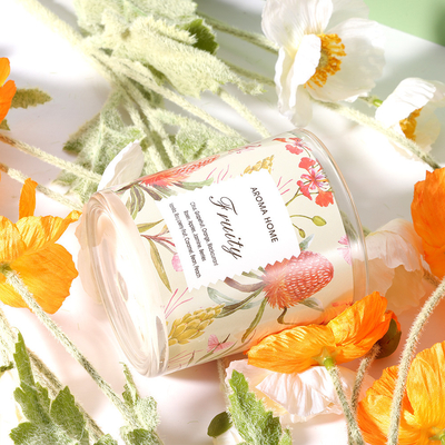 Private Label Aromatherapie Glazen Luxe Soja Geurkaars 220G 8x9cm