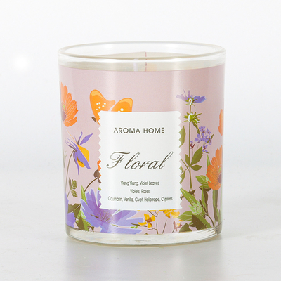 Private Label Aromatherapie Glazen Luxe Soja Geurkaars 220G 8x9cm
