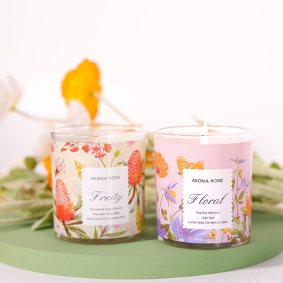 Private Label Aromatherapie Glazen Luxe Soja Geurkaars 220G 8x9cm