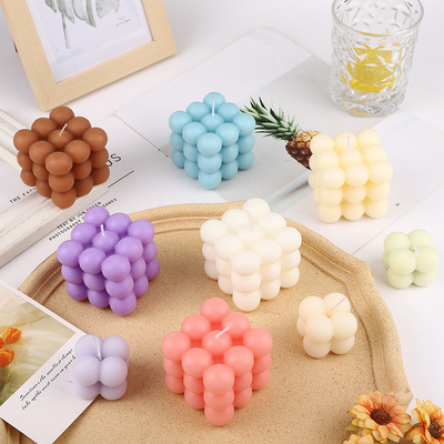 AROMA HOME Cube Ball Shape Macarons Kleur geurende gesneden kaarsen voor bruiloft