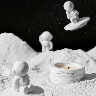 Gips Space Astronaut Velas Healing Crystal Aromatherapie Geurkaars Private Label