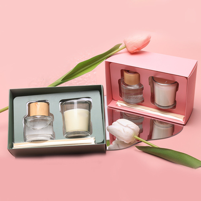 Mini Small Luxury Private Label-van de de Kaarskruik van het Douaneglas Zwarte Duidelijke Bemerkte de Giftreeks
