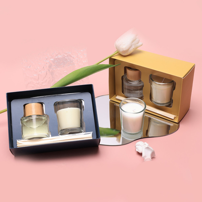 Mini Small Luxury Private Label-van de de Kaarskruik van het Douaneglas Zwarte Duidelijke Bemerkte de Giftreeks