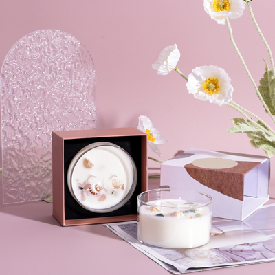 Van de Kaarsaromatherapy van het luxe Privé Etiket Glas Bemerkte de Kaarskruik voor Huis