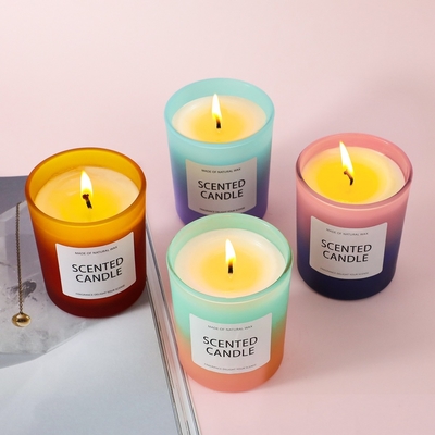 Van de het Pakhuis5oz Berijpte Gradiënt van China de V.S. CA van het AROMAhuis het Glaskruik Bemerkte Kaars met Giftdoos