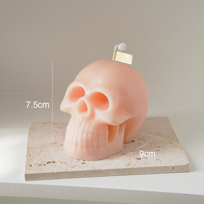 In van de Verkoopkerstmis van de Voorraadfabriek Directe Roze Zwarte Naakte Witte Bemerkte Skulled de Vormkaarsen van Halloween voor Halloween-Gift