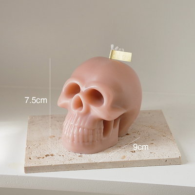 In van de Verkoopkerstmis van de Voorraadfabriek Directe Roze Zwarte Naakte Witte Bemerkte Skulled de Vormkaarsen van Halloween voor Halloween-Gift
