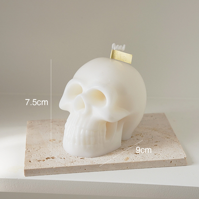 In van de Verkoopkerstmis van de Voorraadfabriek Directe Roze Zwarte Naakte Witte Bemerkte Skulled de Vormkaarsen van Halloween voor Halloween-Gift