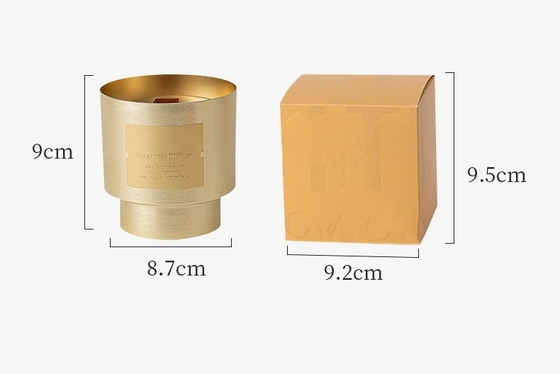 Van het de Douane de Unieke Privé Etiket van het AROMAhuis van de de Wiekluxe Houten van de de Sojawas Kaars van het Metaalkruiken Goud Geplateerde voor de Daggift van Valentine