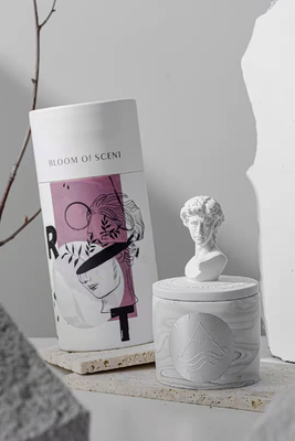 Van de de Kaarsengeur van de AROMAdouane Decoratieve van het Beeldhouwwerkdavid statue vessels candles scented Griekse Ceramische de Kaarskruik met L