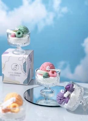 Kaars van Wholesales van het AROMAhuis de Unieke Roomijs Bemerkte voor van de het Glassoja van het Huisdecor de Met de hand gemaakte Giften van de kaarsenkerstmis