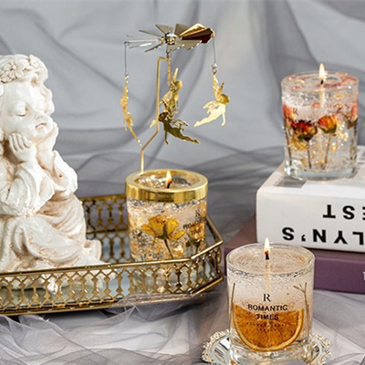 Van de het Decorbloem van het AROMAhuis van de Geurjelly fragrance candle luxury private van het het Etiketgel de Sojawas Bemerkte Kaars in Glaskruik