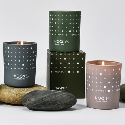 Van de de Douaneluxe van het AROMAhuis van de het Huwelijksmoeder Noordse van de de Dagmaan van de de Geur Rookloze Soja de Wasaromatherapy Bemerkte Kaars in Glas