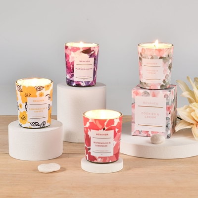 Van het de Luxehuishouden van het AROMAhuis In het groot van de de Gift Vastgestelde Douane van de de Bloemgeur Creatieve van de het Glaskruik de Sojawas Bemerkte Kaars