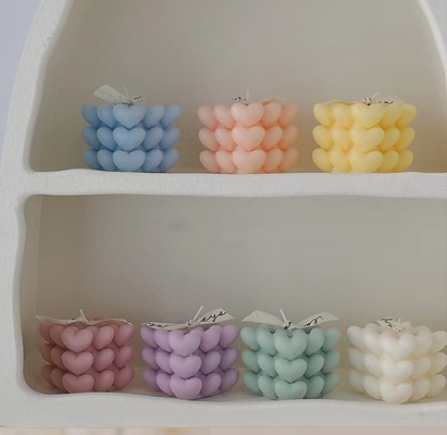 INS van het AROMAhuis OEM Rubik bemerkte de Geometrische van de de sojawas van Kubusaromatherapy kaars van de de kubusbel kaarsen voor huisdecoratie