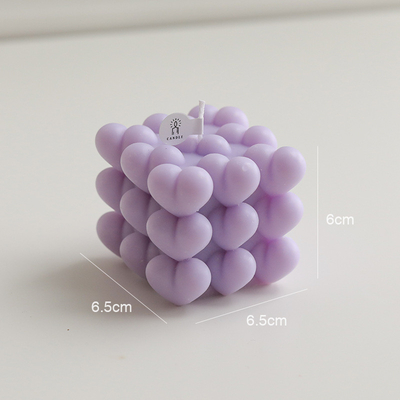 INS van het AROMAhuis OEM Rubik bemerkte de Geometrische van de de sojawas van Kubusaromatherapy kaars van de de kubusbel kaarsen voor huisdecoratie