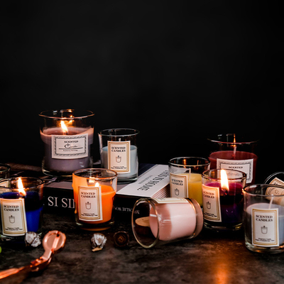 Van het de Luxe Privé Etiket van het AROMAhuis Ins van de Douanearomatherapy Noordse Geur Bemerkte Duidelijke de Kruikkaarsen van de Sojawas met Giftdoos