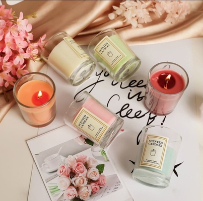 Van het de Luxe Privé Etiket van het AROMAhuis Ins van de Douanearomatherapy Noordse Geur Bemerkte Duidelijke de Kruikkaarsen van de Sojawas met Giftdoos