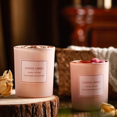 Van de de Luxe Droge Bloem van Aromatherapy van het AROMAhuis Roze Romantische Privé Etiket Bemerkte de Sojakaarsen voor Gebeurtenissenregeling