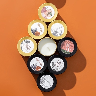 Het AROMA NAAR HUIS Aangepast Mini Black en de Gouden Kleurengift plaatsen Bemerkte de Sojakaars van het 5 Geurenhuis Geur