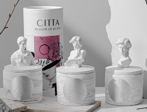 Geur Met de hand gemaakte Bemerkte Kaars George David COS Plaster Gypsum Sculpture