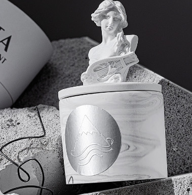 Geur Met de hand gemaakte Bemerkte Kaars George David COS Plaster Gypsum Sculpture